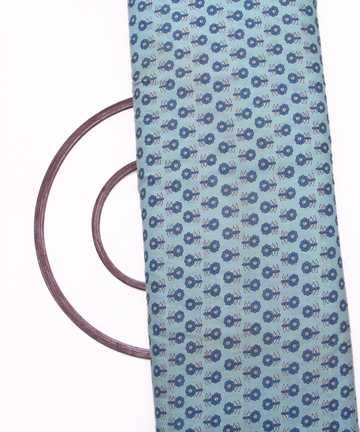 Light Blue Colour Butti Printed Cotton Fabric